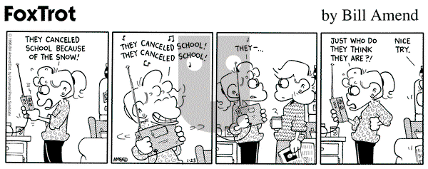 FoxTrot on Tuesday January 23, 1996 Comic Strip