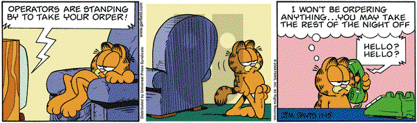 Garfield on Monday November 15, 2004 Comic Strip