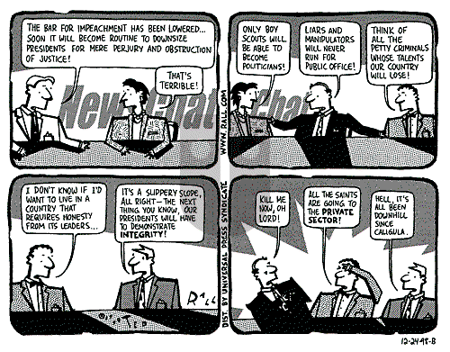 Ted Rall on Saturday December 26, 1998 Comic Strip