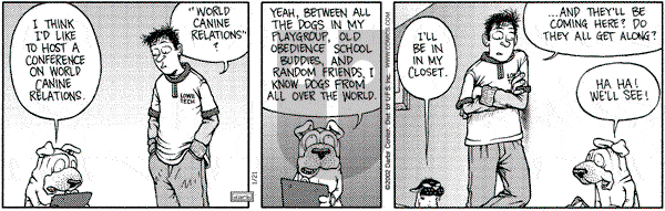 Get Fuzzy on Monday January 21, 2002 Comic Strip