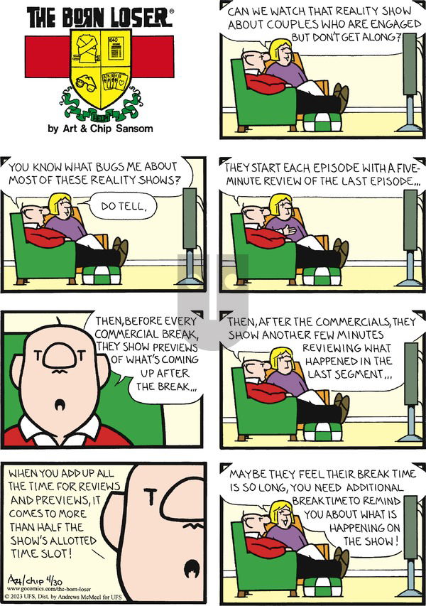 The Born Loser on Sunday April 30, 2023 Comic Strip