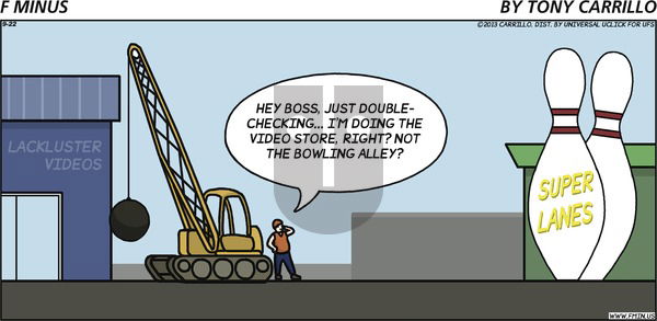 F Minus on Sunday September 22, 2013 Comic Strip