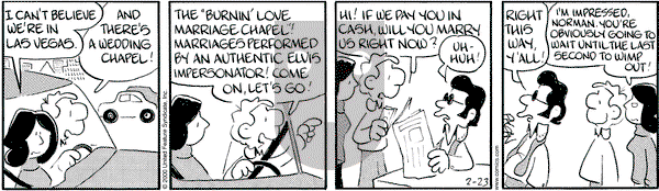 Drabble on Wednesday February 23, 2000 Comic Strip