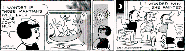 Nancy on Friday October 31, 1969 Comic Strip