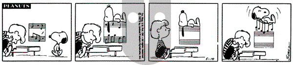 Peanuts on Wednesday May 14, 1975 Comic Strip