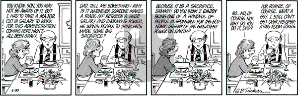 Doonesbury on Saturday May 30, 1981 Comic Strip