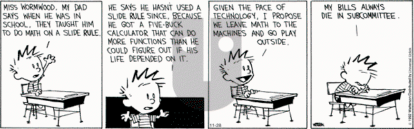 Calvin and Hobbes - Wednesday November 28, 2012 Comic Strip