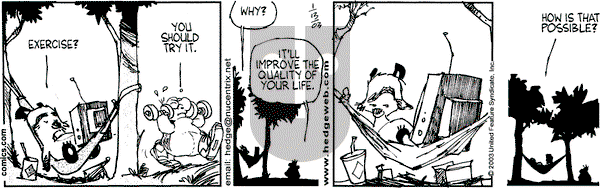 Over the Hedge on Monday January 13, 2003 Comic Strip