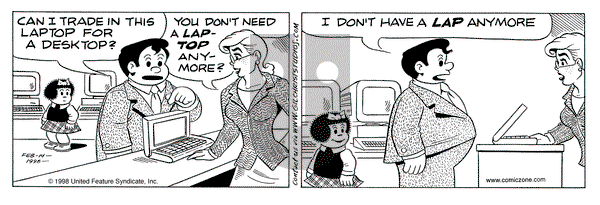 Nancy on Saturday February 14, 1998 Comic Strip