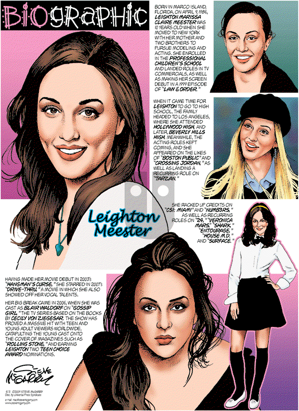Biographic on Sunday May 3, 2009 Comic Strip