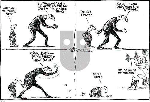 Pat Oliphant on Monday January 21, 2002 Comic Strip