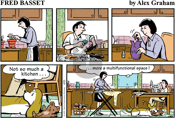 Fred Basset on Sunday April 20, 2008 Comic Strip