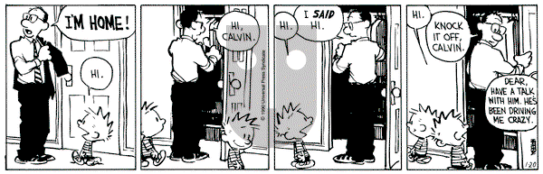 Calvin and Hobbes on Saturday January 20, 1990 Comic Strip