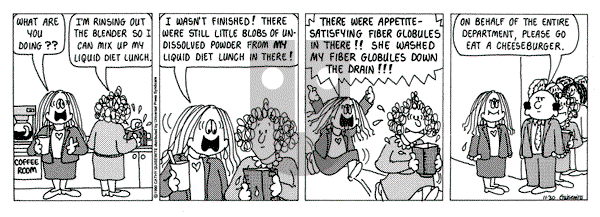 Cathy Classics on Friday November 30, 1990 Comic Strip