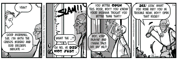 The Boondocks on Tuesday July 4, 2000 Comic Strip