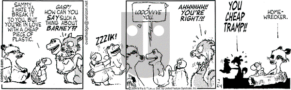 Over the Hedge on Saturday July 24, 2004 Comic Strip