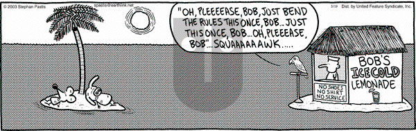 Pearls Before Swine on Wednesday March 19, 2003 Comic Strip