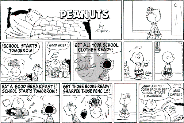 Peanuts - Sunday September 6, 1992 Comic Strip