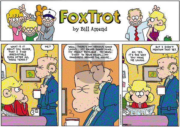 FoxTrot - Sunday February 3, 2002 Comic Strip