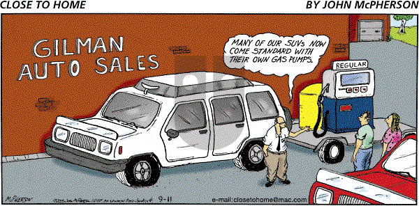 Close to Home on Sunday September 11, 2005 Comic Strip