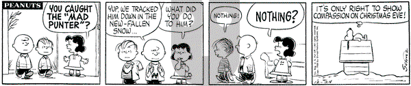 Peanuts on Saturday December 24, 1960 Comic Strip