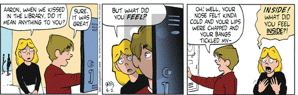 Luann on Wednesday April 2, 2003 Comic Strip