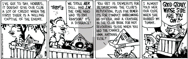 Calvin and Hobbes on Friday September 7, 1990 Comic Strip
