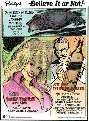 Ripley's Believe It or Not on Tuesday June 11, 2013 Comic Strip