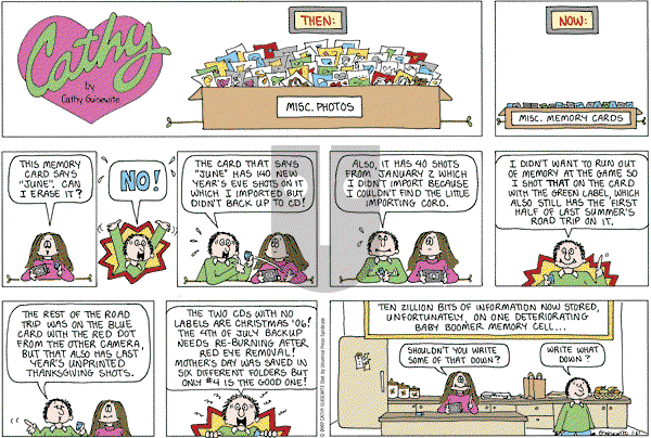 Cathy Classics - Sunday January 21, 2007 Comic Strip