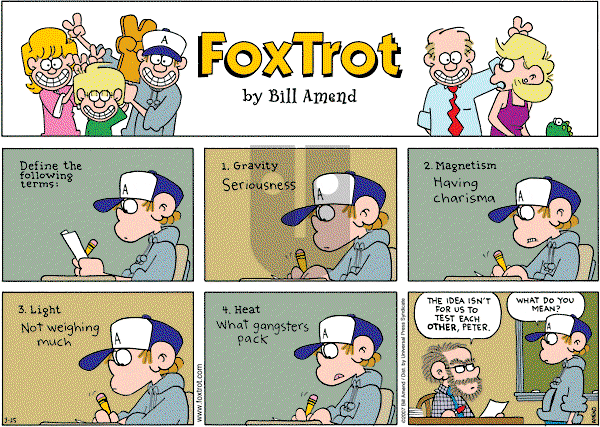 FoxTrot on Sunday March 25, 2007 Comic Strip