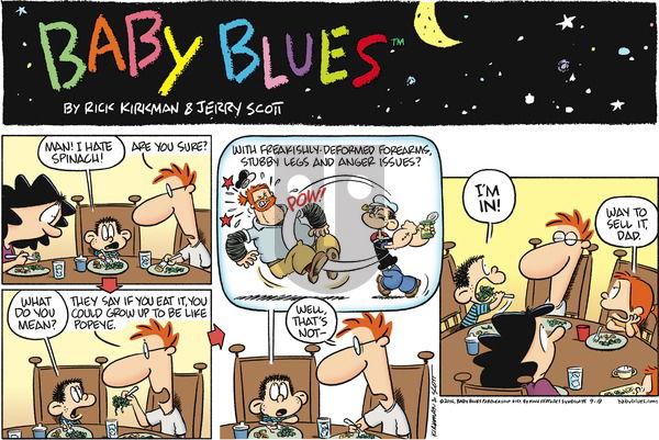 Baby Blues on Sunday September 18, 2016 Comic Strip