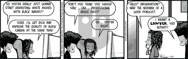 The Boondocks on Wednesday February 26, 2014 Comic Strip