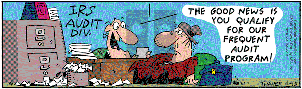 Frank and Ernest on Friday April 15, 2005 Comic Strip