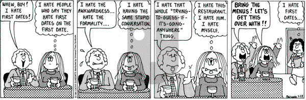 Cathy Classics on Thursday March 28, 1991 Comic Strip
