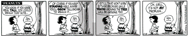 Peanuts on Wednesday April 18, 1956 Comic Strip