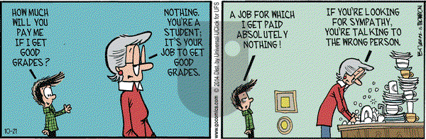Grand Avenue on Tuesday October 21, 2014 Comic Strip