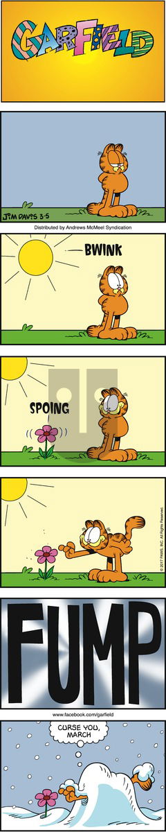 Garfield on Sunday March 5, 2017 Comic Strip