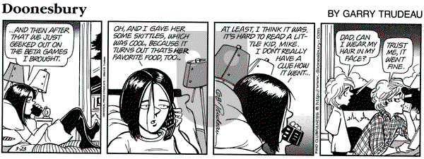 Doonesbury on Saturday March 23, 1996 Comic Strip