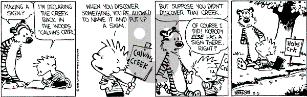 Calvin and Hobbes - Tuesday August 5, 1986 Comic Strip