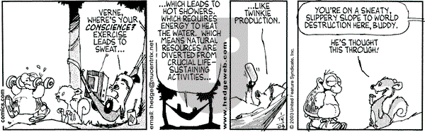 Over the Hedge on Tuesday January 14, 2003 Comic Strip