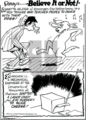 Ripley's Believe It or Not on Tuesday March 2, 2004 Comic Strip
