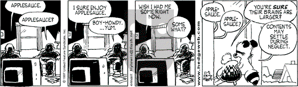Over the Hedge on Wednesday November 5, 1997 Comic Strip