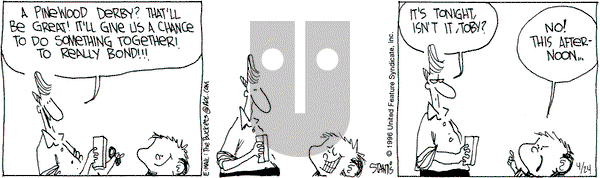 The Buckets on Wednesday April 24, 1996 Comic Strip