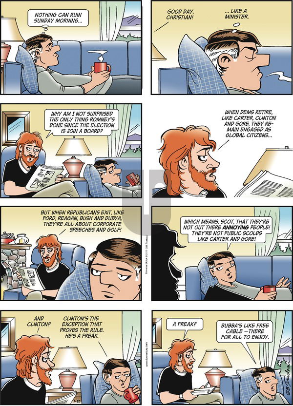 Doonesbury on Sunday January 20, 2013 Comic Strip