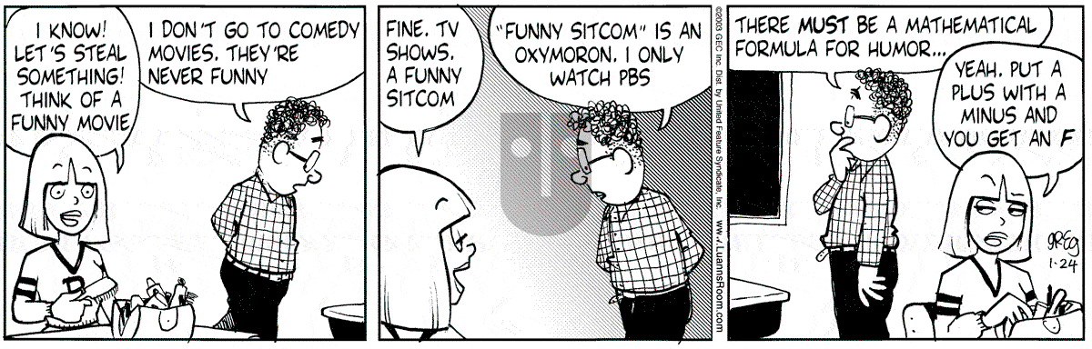 Luann - Friday January 24, 2003 Comic Strip