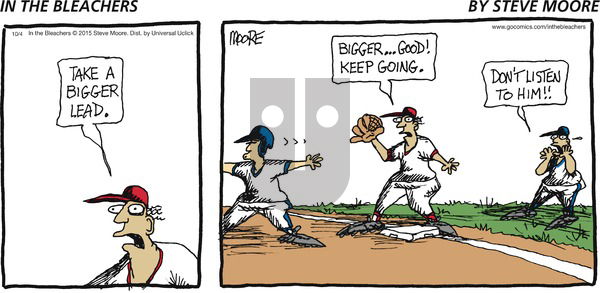 In the Bleachers on Sunday October 4, 2015 Comic Strip