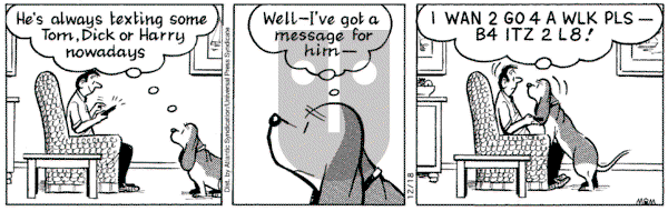 Fred Basset on Saturday December 18, 2004 Comic Strip