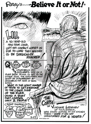 Ripley's Believe It or Not on Friday March 23, 2007 Comic Strip