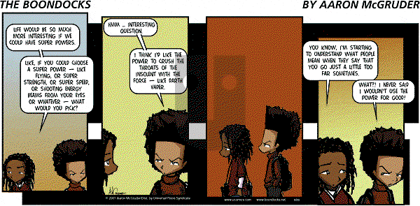 The Boondocks on Sunday April 26, 2009 Comic Strip