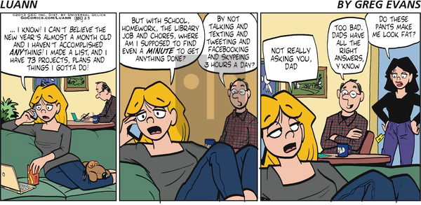 Luann on Sunday February 3, 2013 Comic Strip